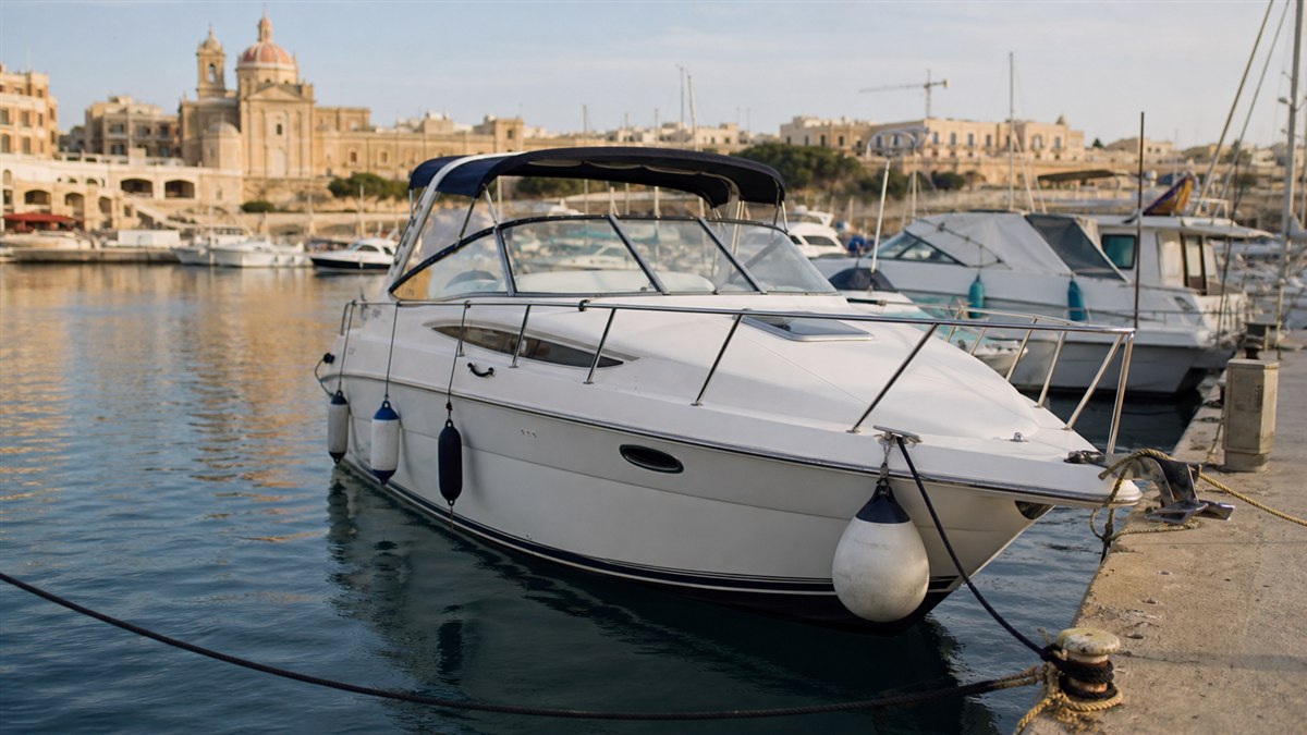 Pleasure craft in a Maltese marina representing marine insurance